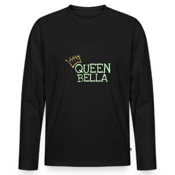 Bella - Männer Premium Bio Langarmshirt - Schwarz - Vorne - Nico (187cm)