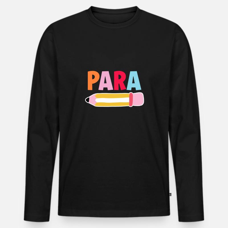 Para professional - Männer Premium Bio Langarmshirt - Schwarz
