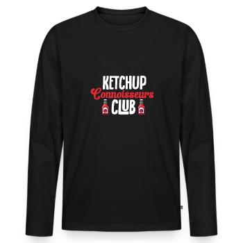 Ketchup Ketchup à la tomate - T-shirt manches longues Premium bio Homme - noir - Devant - Nico (187cm)