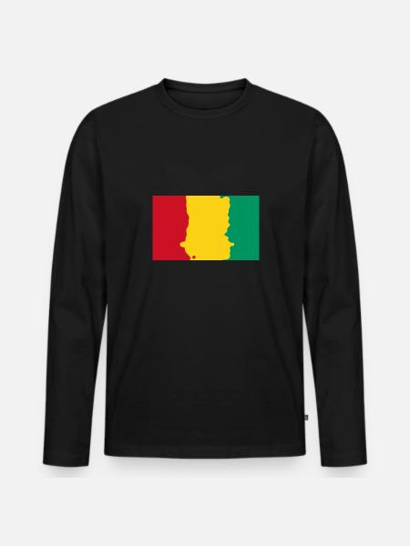 Guinea - Men's Premium Organic Long Sleeve Shirt - black