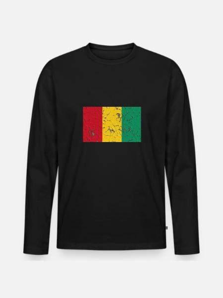 Guinée - T-shirt manches longues Premium bio Homme - noir