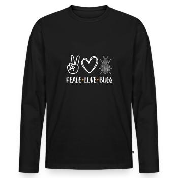 Insect collectors, insects, beetle lovers, entomologists - Men's Premium Organic Long Sleeve Shirt - black - Front - Nico (187cm)