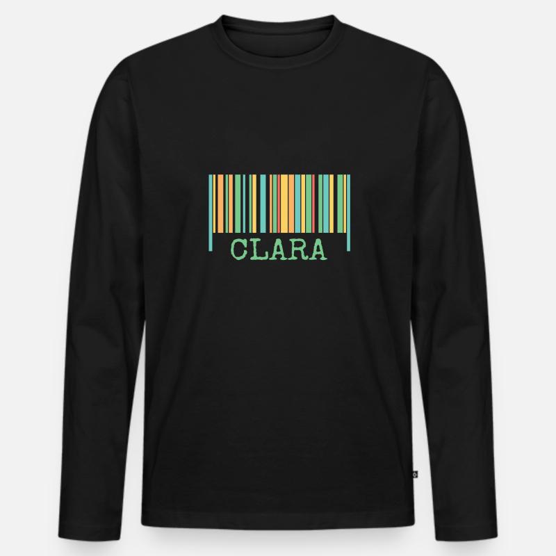 Geschenk für Clara - Männer Premium Bio Langarmshirt - Schwarz