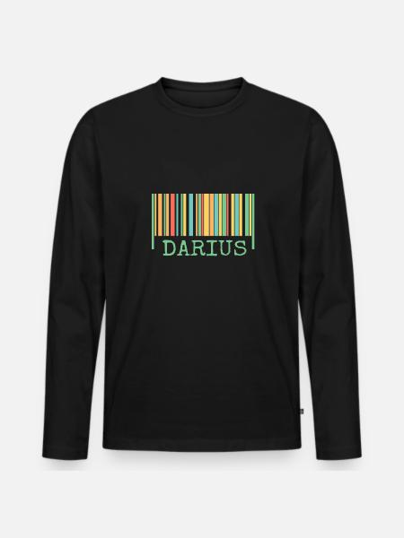 Name: darius - Men's Premium Organic Long Sleeve Shirt - black