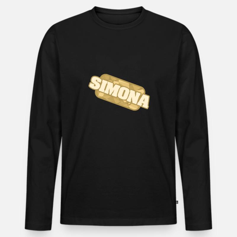 Gesundheit Simona - Männer Premium Bio Langarmshirt - Schwarz