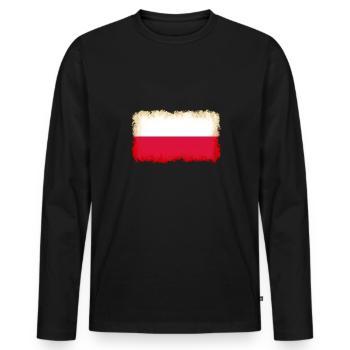 La Pologne en tant que Pologne - T-shirt manches longues Premium bio Homme - noir - Devant - Nico (187cm)
