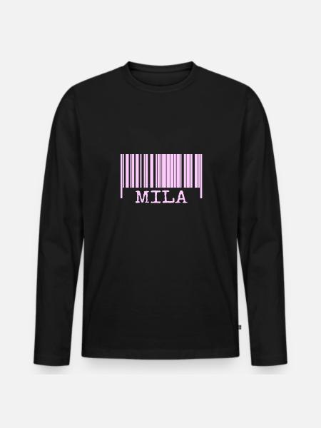 Mila Mila - Männer Premium Bio Langarmshirt - Schwarz