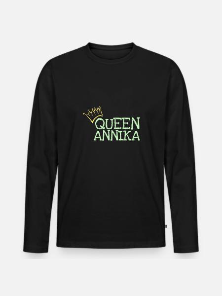 Annika comme prénom - T-shirt manches longues Premium bio Homme - noir