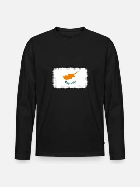 Zypern Zypern - Männer Premium Bio Langarmshirt - Schwarz