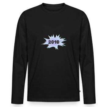 2010 2010 - T-shirt manches longues Premium bio Homme - noir - Devant - Nico (187cm)