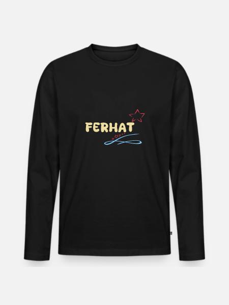 Ferhat - T-shirt manches longues Premium bio Homme - noir