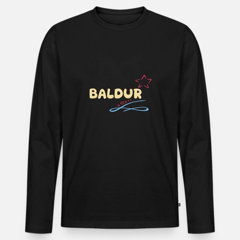 Baldur als Geschenk - Männer Premium Bio Langarmshirt - Schwarz