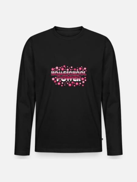 Homeschool Power - Men's Premium Organic Long Sleeve Shirt - black