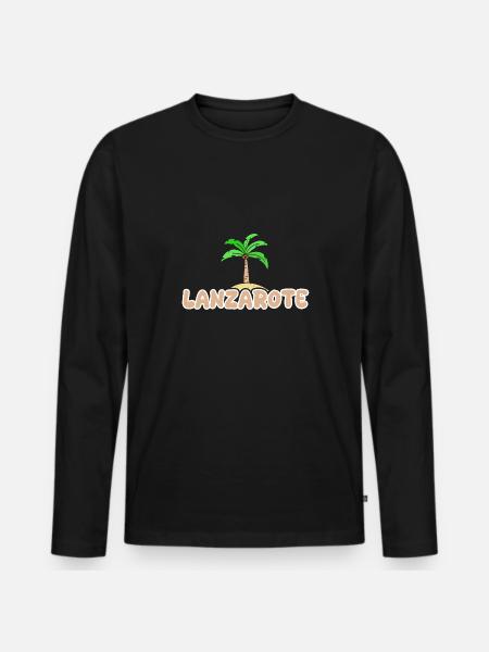 Lanzarote Lanzarote - Men's Premium Organic Long Sleeve Shirt - black
