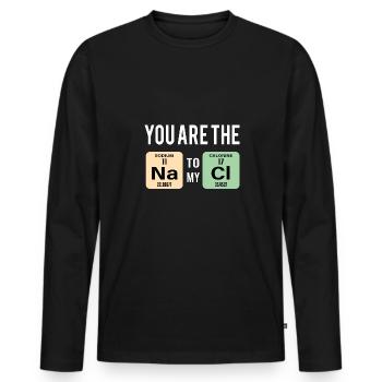 Chemie Lehrer Wissenschaftler Chemieker - Männer Premium Bio Langarmshirt - Schwarz - Vorne - Nico (187cm)
