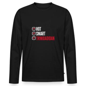 Trinidad and Tobago flag - Men's Premium Organic Long Sleeve Shirt - black - Front - Nico (187cm)