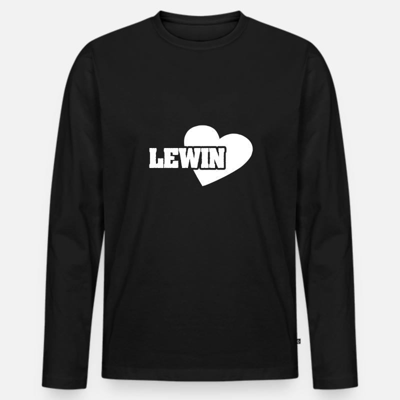Gold lewin - Männer Premium Bio Langarmshirt - Schwarz