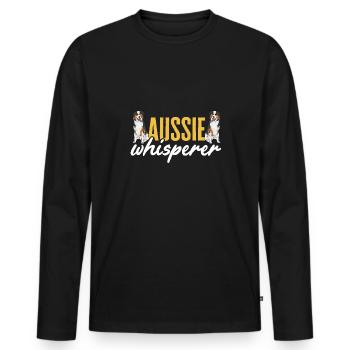 Miniature Australian Shepherd - Men's Premium Organic Long Sleeve Shirt - black - Front - Nico (187cm)