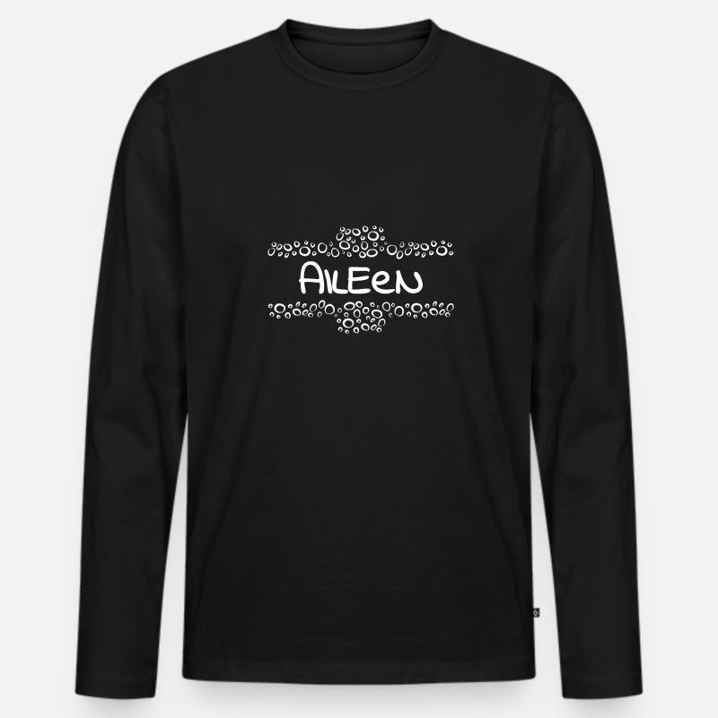 Aileen als Vorname - Männer Premium Bio Langarmshirt - Schwarz