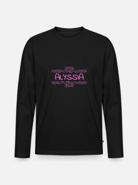 Gift for Alyssia - Men's Premium Organic Long Sleeve Shirt - black