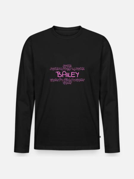 First name Bailey - Men's Premium Organic Long Sleeve Shirt - black