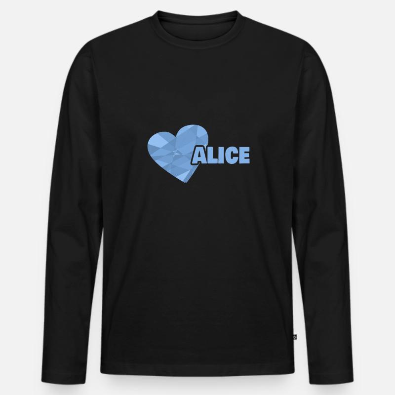 Mama Alice - Männer Premium Bio Langarmshirt - Schwarz