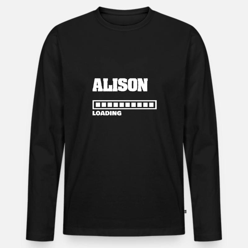Baby Alison - Männer Premium Bio Langarmshirt - Schwarz