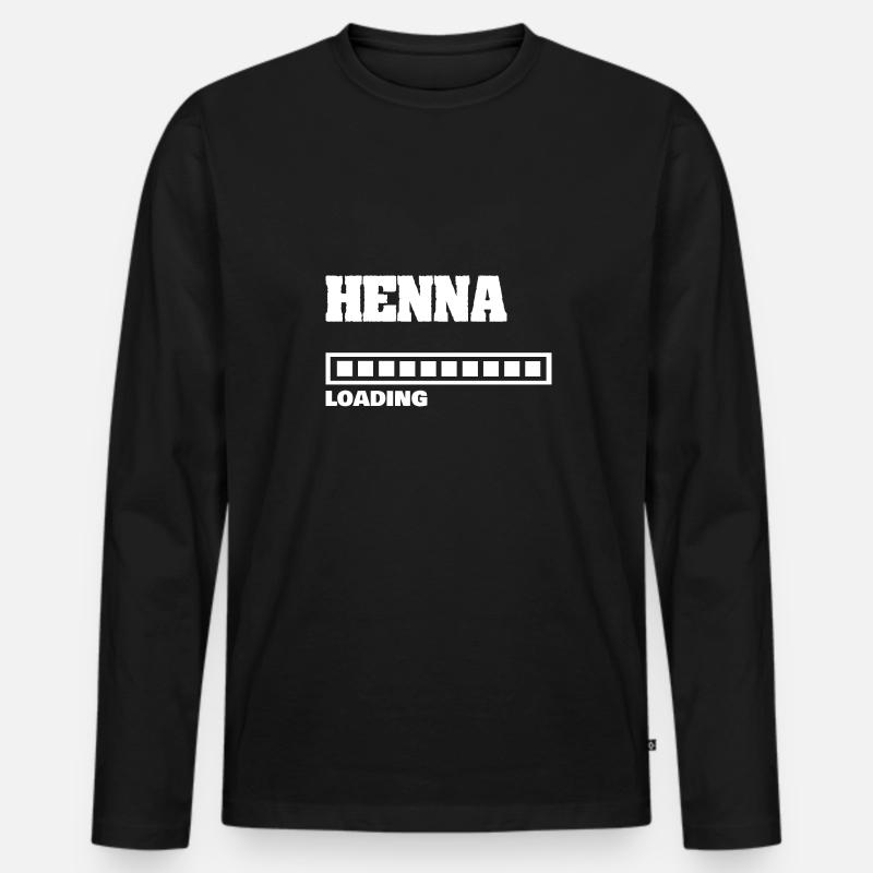 Baby Henna - Männer Premium Bio Langarmshirt - Schwarz