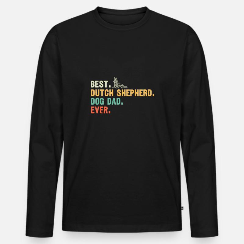 Holländischer Schäferhund Dutch Shepherd - Männer Premium Bio Langarmshirt - Schwarz