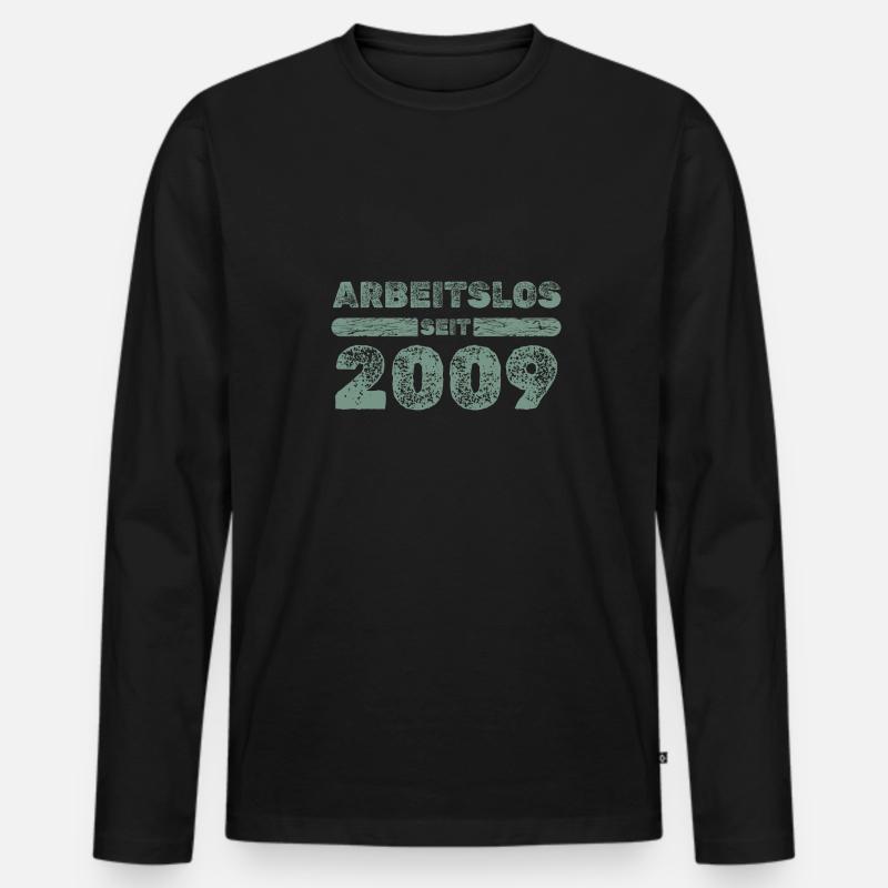 seit 2009 - Männer Premium Bio Langarmshirt - Schwarz
