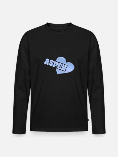 Love Aspen - Men's Premium Organic Long Sleeve Shirt - black