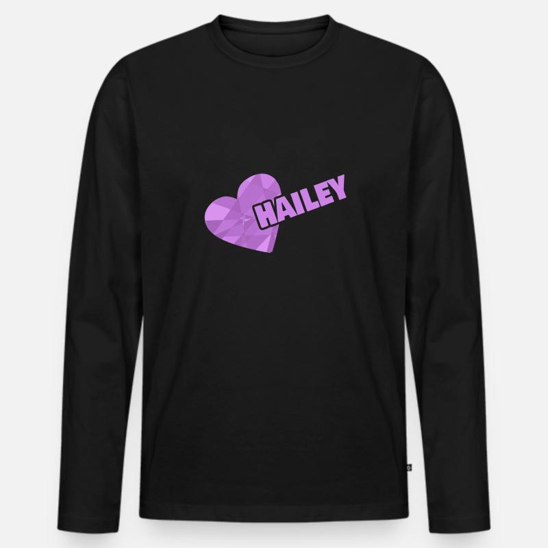 Geschenk für Hailey - Männer Premium Bio Langarmshirt - Schwarz