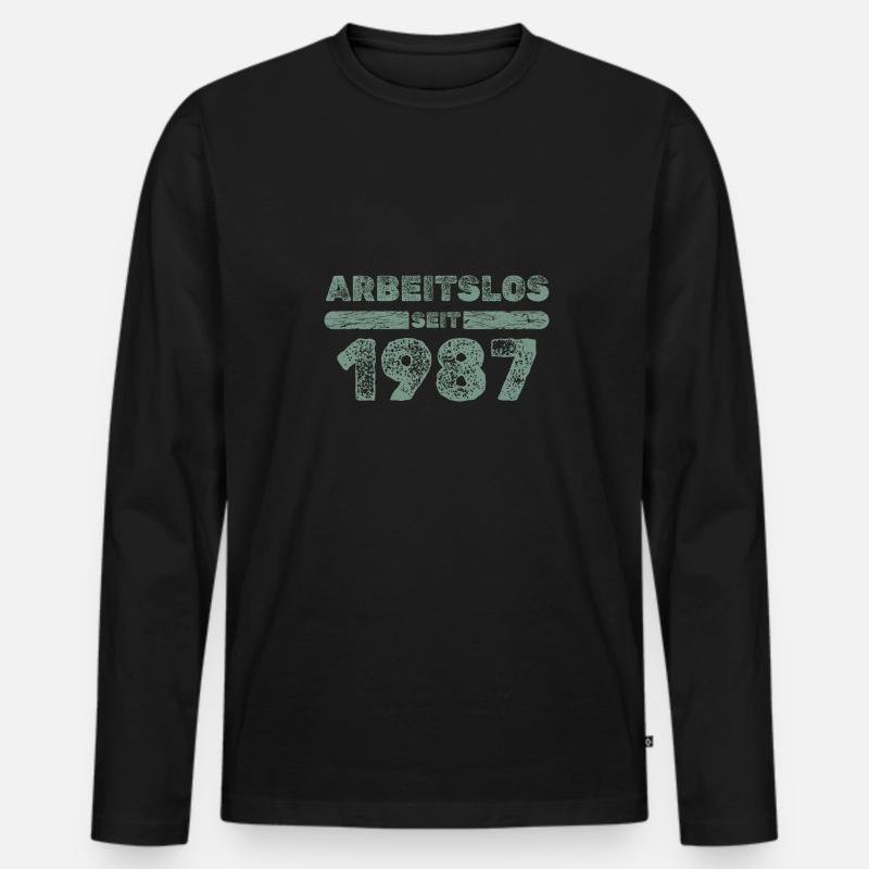seit 1987 - Männer Premium Bio Langarmshirt - Schwarz