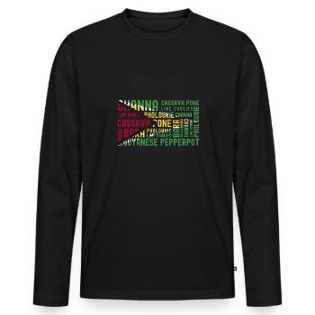 Guyana Flag Guyanese Guyana - Men's Premium Organic Long Sleeve Shirt - black - Front - Nico (187cm)