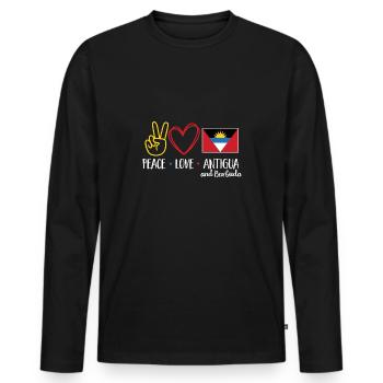 Flag of Antigua and Barbuda - Men's Premium Organic Long Sleeve Shirt - black - Front - Nico (187cm)