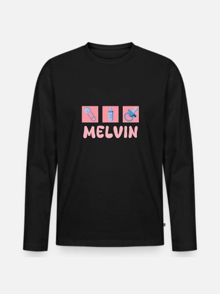Melvin - Men's Premium Organic Long Sleeve Shirt - black