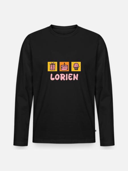 Lorien comme prénom - T-shirt manches longues Premium bio Homme - noir