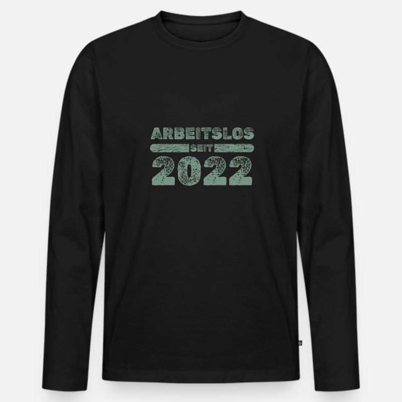 2022 - Männer Premium Bio Langarmshirt - Schwarz