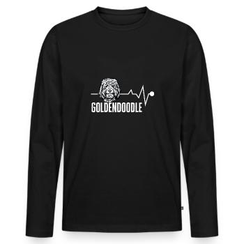 Goldendoodle Doodle Hund - Männer Premium Bio Langarmshirt - Schwarz - Vorne - Nico (187cm)