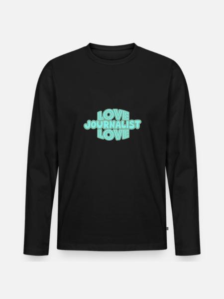 Geschenk für Journalist - Männer Premium Bio Langarmshirt - Schwarz