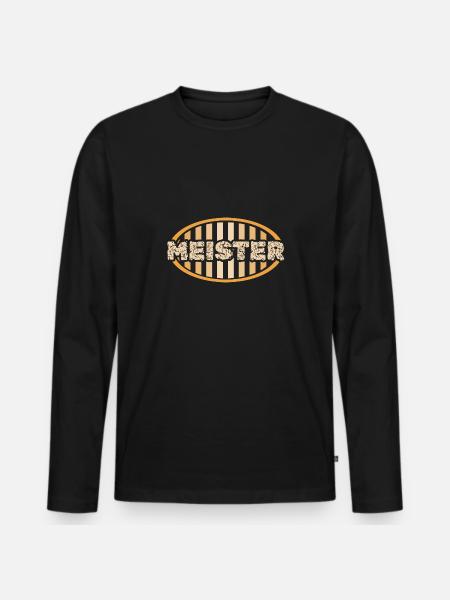 Master - Men's Premium Organic Long Sleeve Shirt - black