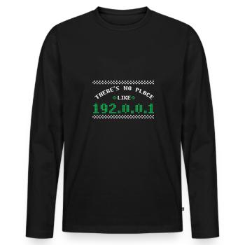 Lustiger Informatiker Spruch, Informatik - Männer Premium Bio Langarmshirt - Schwarz - Vorne - Nico (187cm)