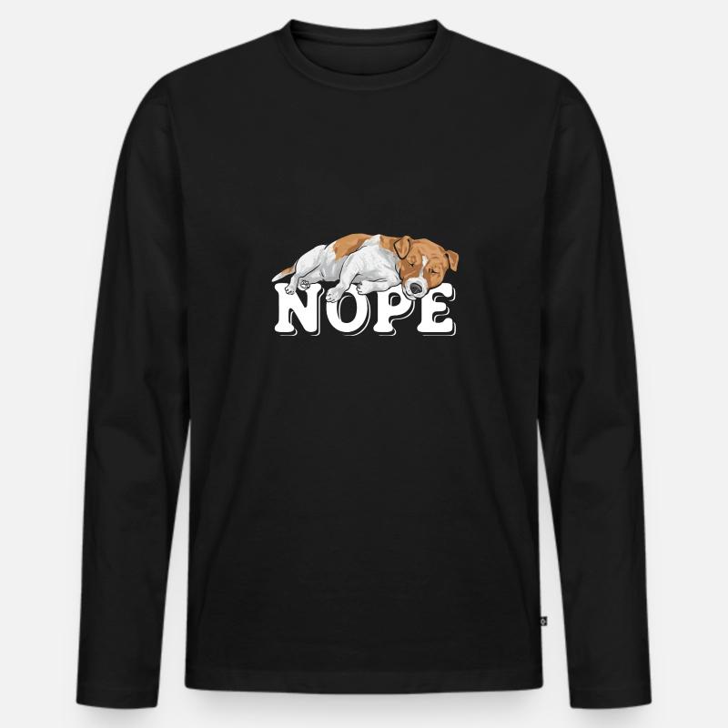 Jack Russell Terrier - Männer Premium Bio Langarmshirt - Schwarz