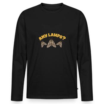 Moths Insect Collector Entomologist - Men's Premium Organic Long Sleeve Shirt - black - Front - Nico (187cm)