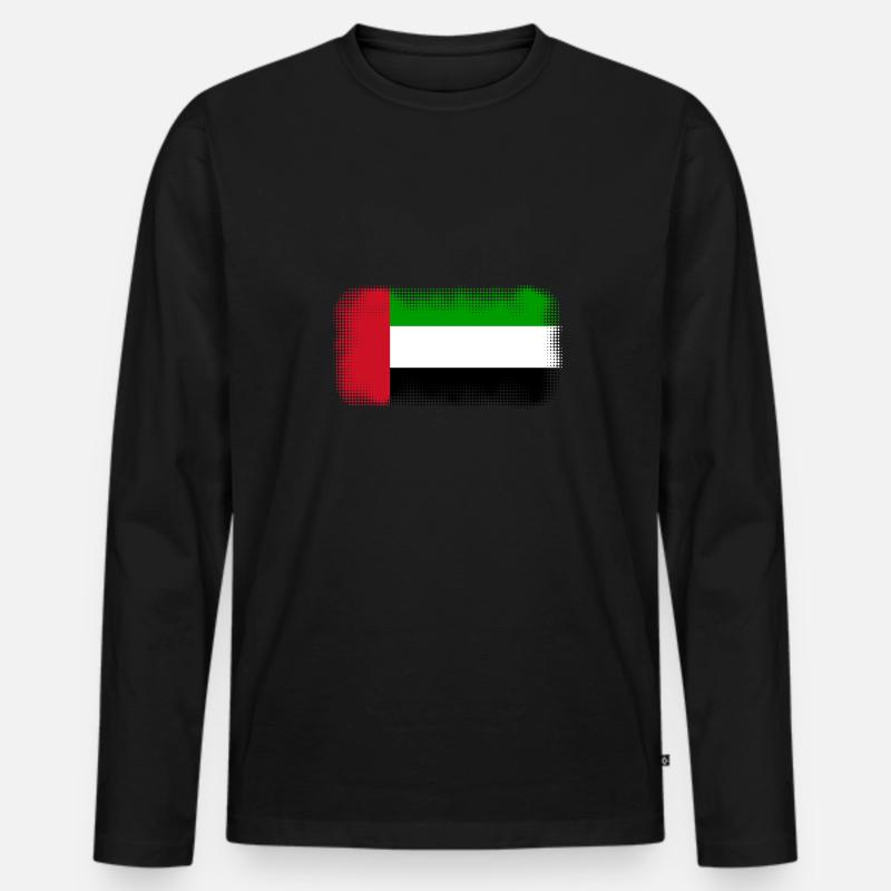 Vereinigte Emirate - Männer Premium Bio Langarmshirt - Schwarz