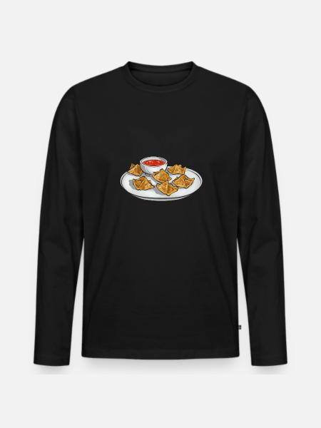 Krabben Rangoon Crab Rangoon - Men's Premium Organic Long Sleeve Shirt - black