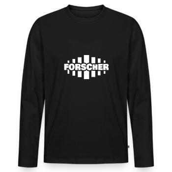 Forscher als Beruf - Männer Premium Bio Langarmshirt - Schwarz - Vorne - Nico (187cm)