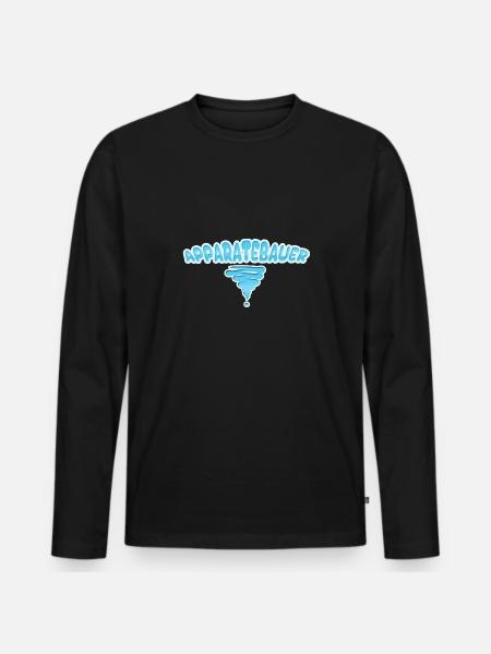 Apparatebauer als Beruf - Männer Premium Bio Langarmshirt - Schwarz