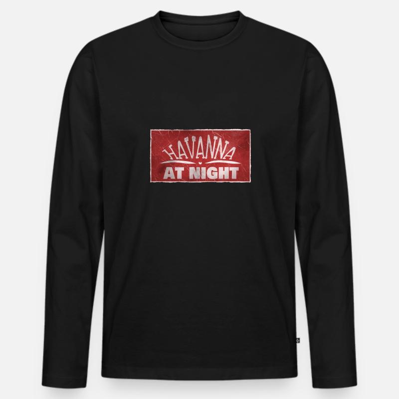 Havanna - Männer Premium Bio Langarmshirt - Schwarz