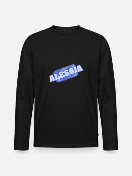 Alessia - T-shirt manches longues Premium bio Homme - noir